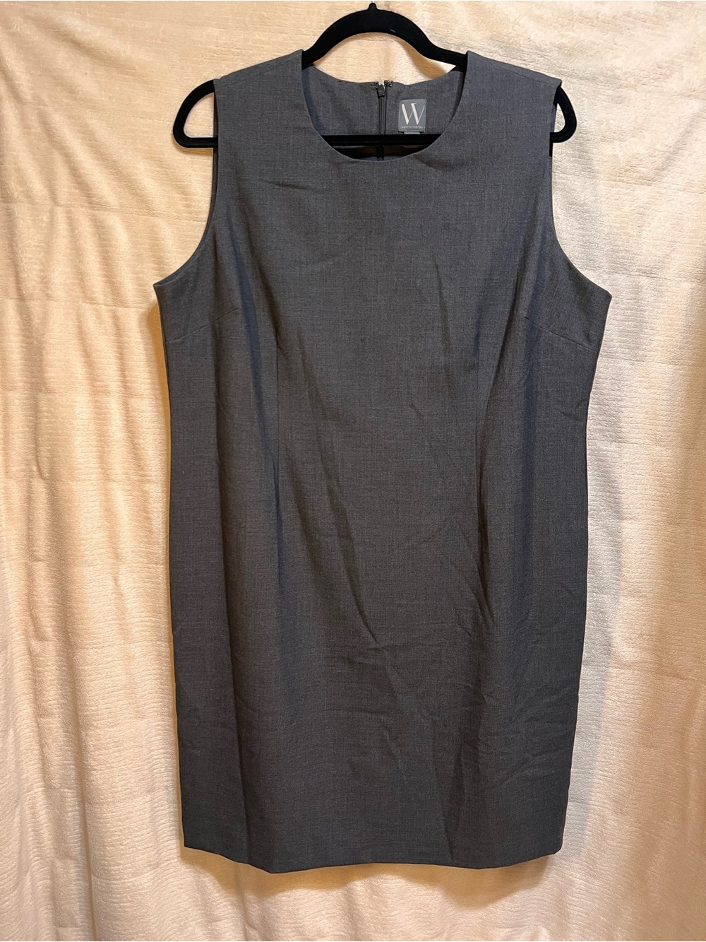 Worthington Charcoal Gray Sleeveless Sheath Office Dress 18 Petite